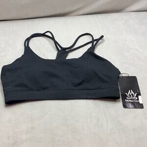 The Free Yoga Black Strappy Sports Bra Medium